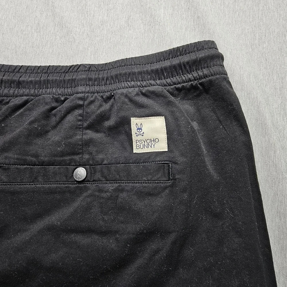 Psycho Bunny Black‎ XXXL Riviera Elastic Waist Shorts Drawstring NWT